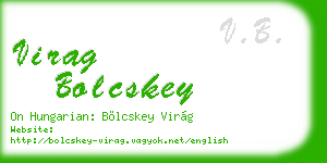 virag bolcskey business card